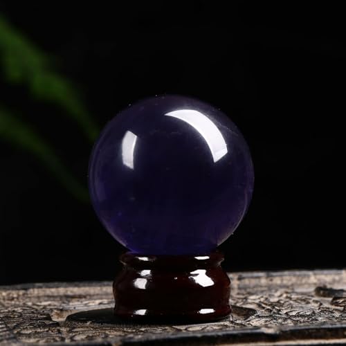 Grande boule de cristaux de quartz violet 80mm idée cadeau bien-être et énergie de guérison