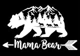 Mama Bear and 3 Cubs Decal - Car, Laptop, Cup, Bear Vinyl Sticker, Nature Bear, Mountain Bear