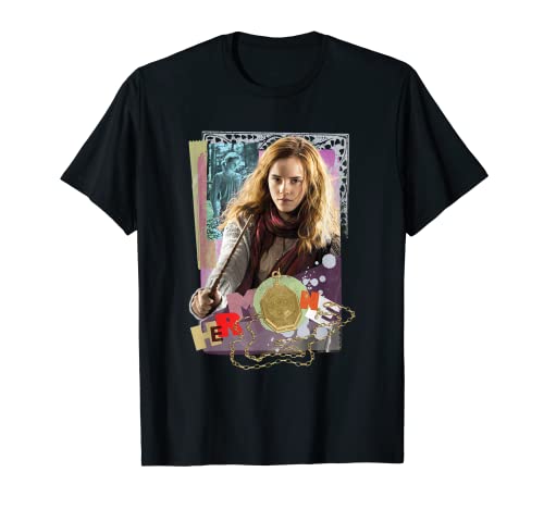 Harry Potter Hermione Colorful Paper Collage T-Shirt