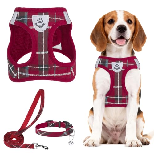 PUPTECK Dog Harness, Collar and Leash Set No Pull for Small Medium Sized