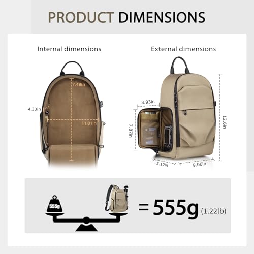 TAAOKA Camera Sling Bag, DSLR/SLR/Mirrorless Camera Backpack Case Shockproof Photography Backpack with Tripod Holder & Removable Modular Inserts Compatible with Canon/Nikon/Sony/Fuji