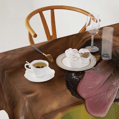 Nappe rectangulaire facile à nettoyer pour enfiler les repas sans taches 140 cm - 4