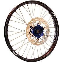 Warp 9 MX Complete Front Wheel - Blue Hub with Black Painted Rim 21x1.60"
