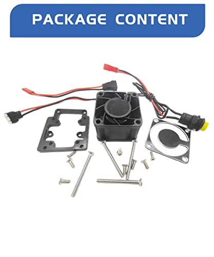 Hoplex Rc Car Motor Cooling Fan Aluminum Esc Motor Cooling Fan Heatsink With 21000 Rpm High Speed 4028 Fan Rc Motor Radiator For 1/8 Scale 4Wd Traxxas Sledge Monster Truck #TOP6