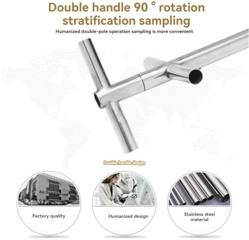 Stainless Steel Grain Sampler Probe - 1.5m Solid Sampling Tool for Cement & Fertilizer - Durable & Accurate Soil Testing Equipment