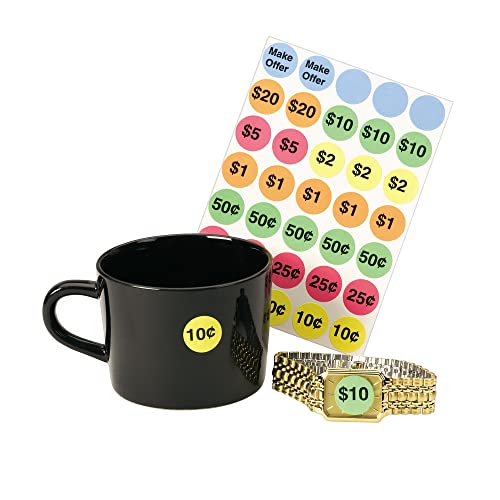 Avery Preprinted Removable Garage Sale Labels, 0.75 Inches, Round, Pack Of 350 (5480),Assorted Neon #TOP1