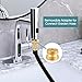 Dornberg Waterfall Bathroom Faucet with Pull Out Spraye, Liftable Bathroom Faucet, 3 Modes Digital Temperature Display Bathroom Sink Faucet with Deck Plate & Pop-up Drain - Chrome