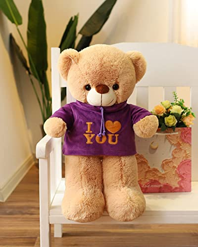 Image of AVSHUB Cute Teddy Bear Stuffed Animals Plush Toy Plushies Gifts for Boy or Girlfriend, Valentine's Day Gifts, Birthday Gift (2 Feet) (Brown)