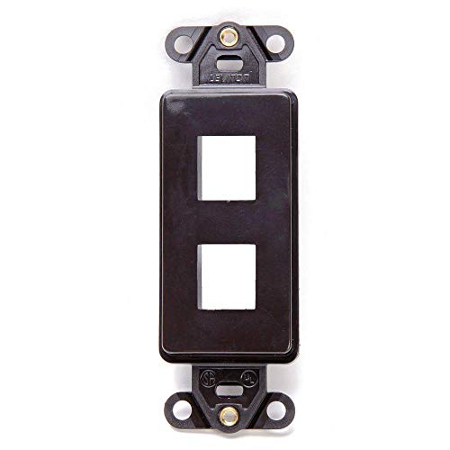 Leviton QuickPort Decora Insert, 2-Port, 41642-B, Brown