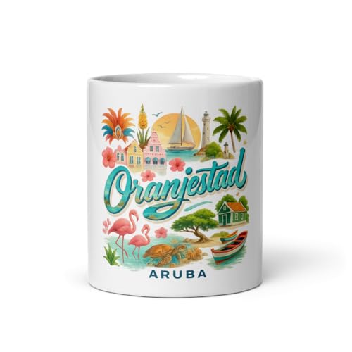 Oranjestad Aruba Souvenir Mug 15oz Ceramic Coffee Cup