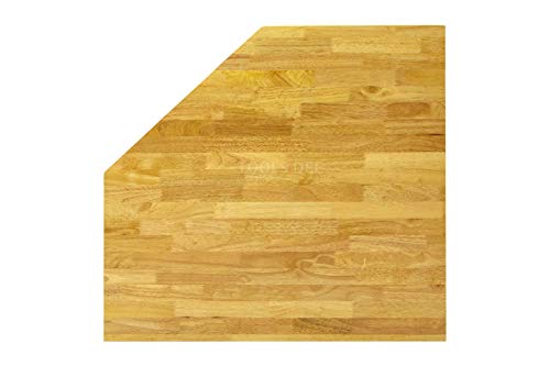 HBM Plan de Travail d'angle en Bois Massif de 87 cm pour l'équipement d'atelier