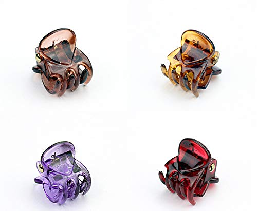 96Pcs Acrylic Tiny Hair Claw Pin Clamps Mini Hair Clips For Baby Girls,Toddlers And Women(8 Colors *12) #TOP6