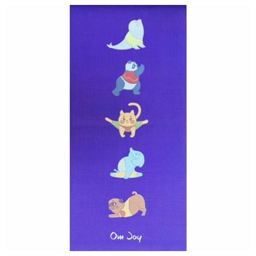 Tapete Yoga Mat Infantil PVC para Crianças Kids | Estampado Bicharada | 125x60cm 4.5mm