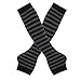 Grunge Alternative Arm Warmers Harajuke Emo Fashion Knitted Fingerless Gloves Emo Scene Punk Party Essential (Blue and White/Striped)