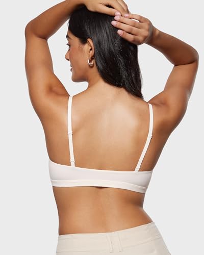 Image of INLYRIC Women's Inbarely Bralettes Cami Bras No Underwire Wireless Seamless Unlined Comfort Sports Bra