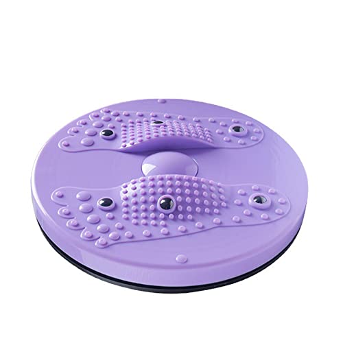 Máquina de masaje podal con puntos de acupresión, disco giratorio para cintura y abdomen, para reducción de grasa (Morado)