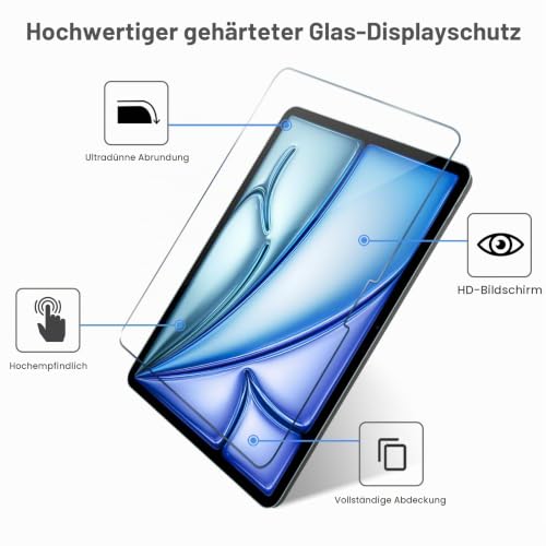 ProCase 1 Stück 9H Schutzglas iPad Air 11 Zoll M4/M3/M2 6./7./8. Gen – Ansicht 3
