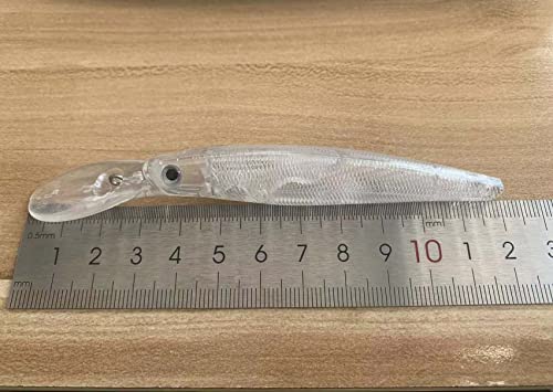 10Pcs Unpainted Fishing Lures Topwater Minnowbait Fishing Lure Blanks 12.1Cm 8.63G Crankbait Artificial Hard Bait Carp Pike Bass Wobblers Deep Diving Fishing Jerkbait With Free Eye #TOP1