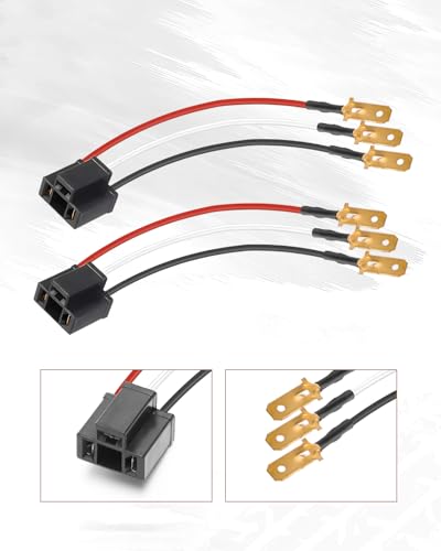 Image of BICYACO 2PCS H4 9003 HB2 Wire Wiring Harness Sockets for 4 inchx6 inch 7 inchx6 inch 5 inchx7 inch Inch Sealed Beam Car Truck Headlights Pickup Heavy Duty Headlamp