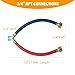 2 PACK, Rubber Hot Cold Washer Hose Y Mixer Plumbing Connector Burst Proof Water Supply Hoses For All Washing Machine and Dryer, 3/4