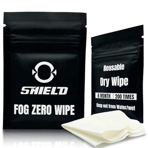 O SHIELD Dry Fog Zero Wipe Single Pack, Football Fog Free Wipe for Lens, Glasses, Sports Visors, Helmet Visors, Phone Screen