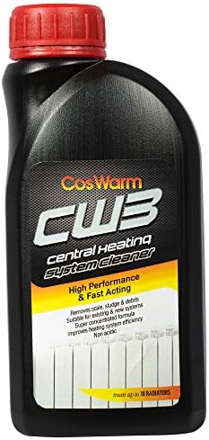 CosWarm CW3 Central Heating System Cleaner | Treats Up To18 Radiators | Boiler, Radiator & Pipe System Cleaning & Descaling Solution | Cleans & Removes Rust, Debris, Scale, Sludge | Underfloor
