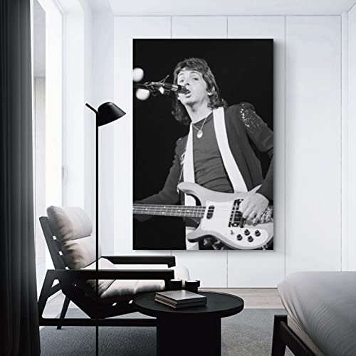 Paul McCartney Poster vintage sur toile pour décoration 50 x 75 cm - Les Beatles, Paul McCartney, John Lennon, RIngo Starr, George Harrison Paul McCartney Poster vintage sur toile pour décoration 50 x 75 cm – Image 4