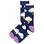 Fuzzy Clouds Non Skid (Navy)