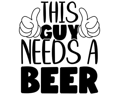 Sawfish® Dessous de verre humoristique brillant avec inscription « This Guy Needs A Beer »
