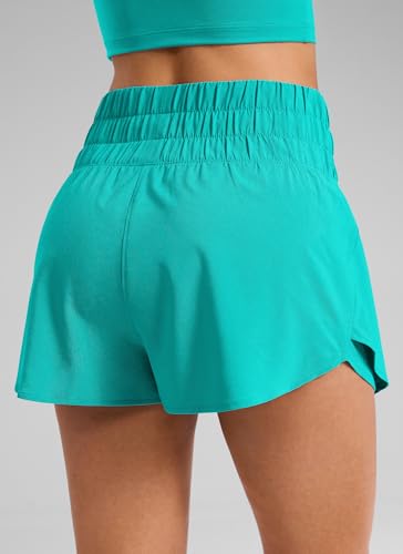 Image of CRZ YOGA Ruffle Skirt Overlay Athletic Shorts | High Waisted, Quick Dry, Lightweight, Flowy, A Zip Pocket, for Women
