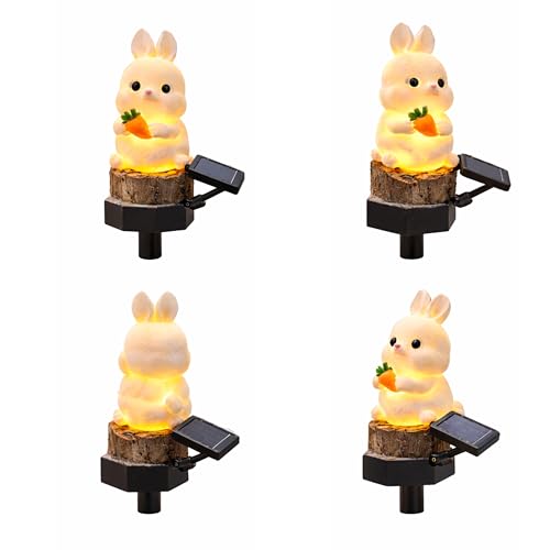 Image of CBK Rabbit Garden Solar Lights Outdoor Cute Bird LED Decorative Waterproof Garden Stake Lights, Lawn Lamp Light for Garden, Balcony, Patio, Yard Landscape Lighting