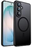 for Samsung Galaxy S26+ / S26 Plus Case Magnetic Shockproof, Full Camera Protection, Fit for MagSafe, with Screen Protector X2, Translucent Anti-Fingerprint Case for Samsung Galaxy S26+ (Black)