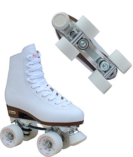 Chicago Women's Premium Leather Lined Rink Roller Skate - Classic White Quad Skates - 5 - Thumbnail 4