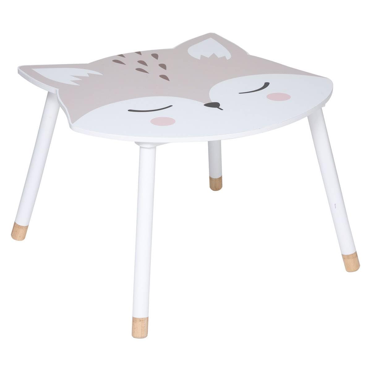 Atmosphera - Table Enfant Renard - Blanc - Bois