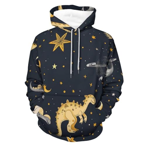 Hoodie dinosaure lune étoile idéal pour vos sorties urbaines décontractées