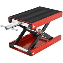 Motorcycle Lift 1100 LB Capacity Wide Deck Motorcycle Center Scissor Lift Jack Hoist Stand for Street Bikes Cruisers Touring Motorcycles Scooter ATVs