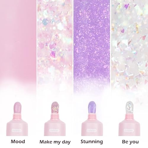 TOBEGLAM Ricostruzione Unghie Kit 4 Colores 15ml