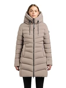 khujo Tuhani 5 Damen Wintermantel leichter Steppmantel Mantel Winterjacke (DE/NL/SE/PL, Alphanumerisch, M, Regular, Regular, Greige)