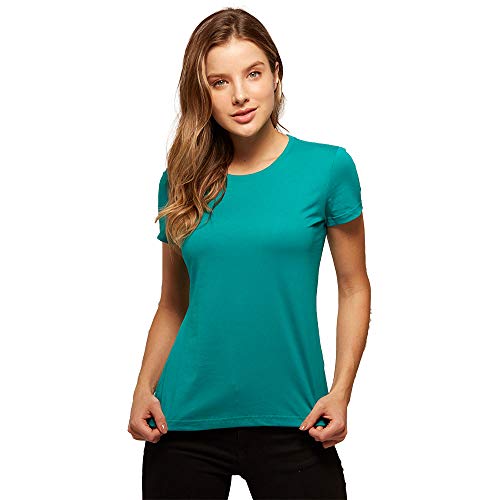 Camiseta Babylook Basica, basicamente., G, Verde, Feminino