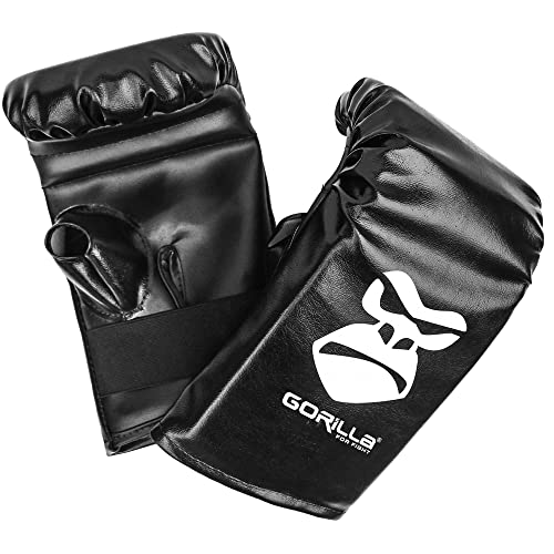 Saco Pancada Grande Profissional 160 cm + Luva Bate Saco Boxe Muay Thai + Suporte de Parede Gorilla