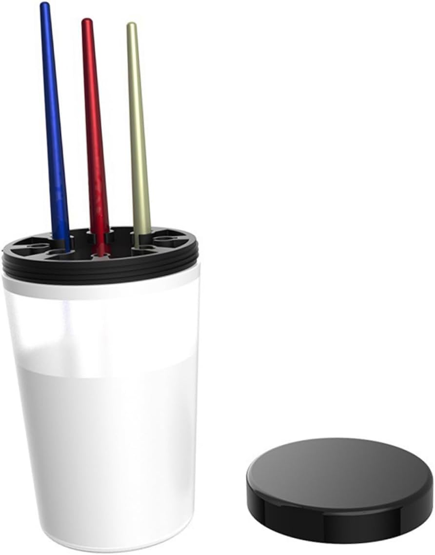 DOITOOL 2pcs Multi-functional Brush Cleaner for Painting and Nail Art Portable Brush Washer Bottle