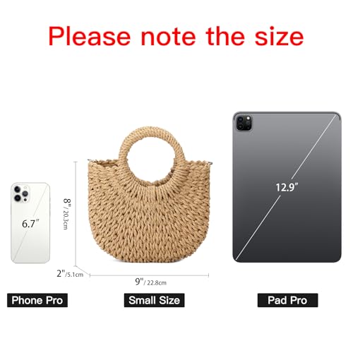 Image of RNIEGA Small Straw Crossbody Bag for Women Woven Summer Shoulder Phone Purse Beach Handbag for Vacation