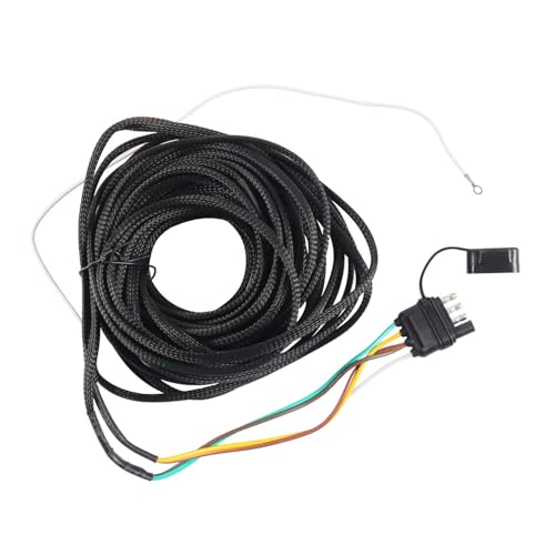 Faisceau de câblage pour remorque de bateau avec connecteur plat 4 voies tressé