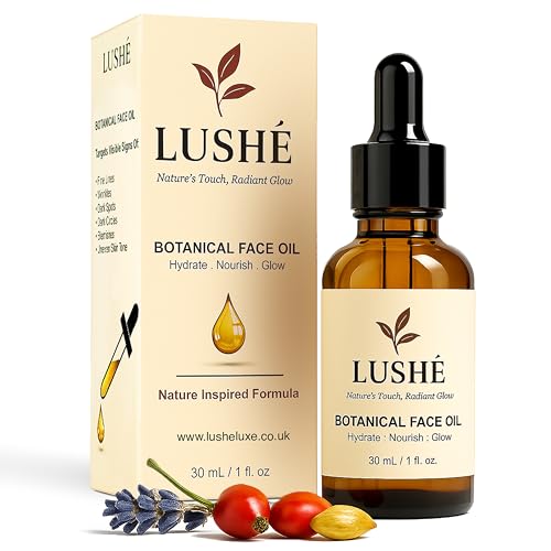 Face Oil for Radiant Skin – With Argan, Jojoba, Rosehip & Vitamin E – Hydrating & Lightweight Facial Oil for Women – Non-Greasy Glow Boost – 30ml