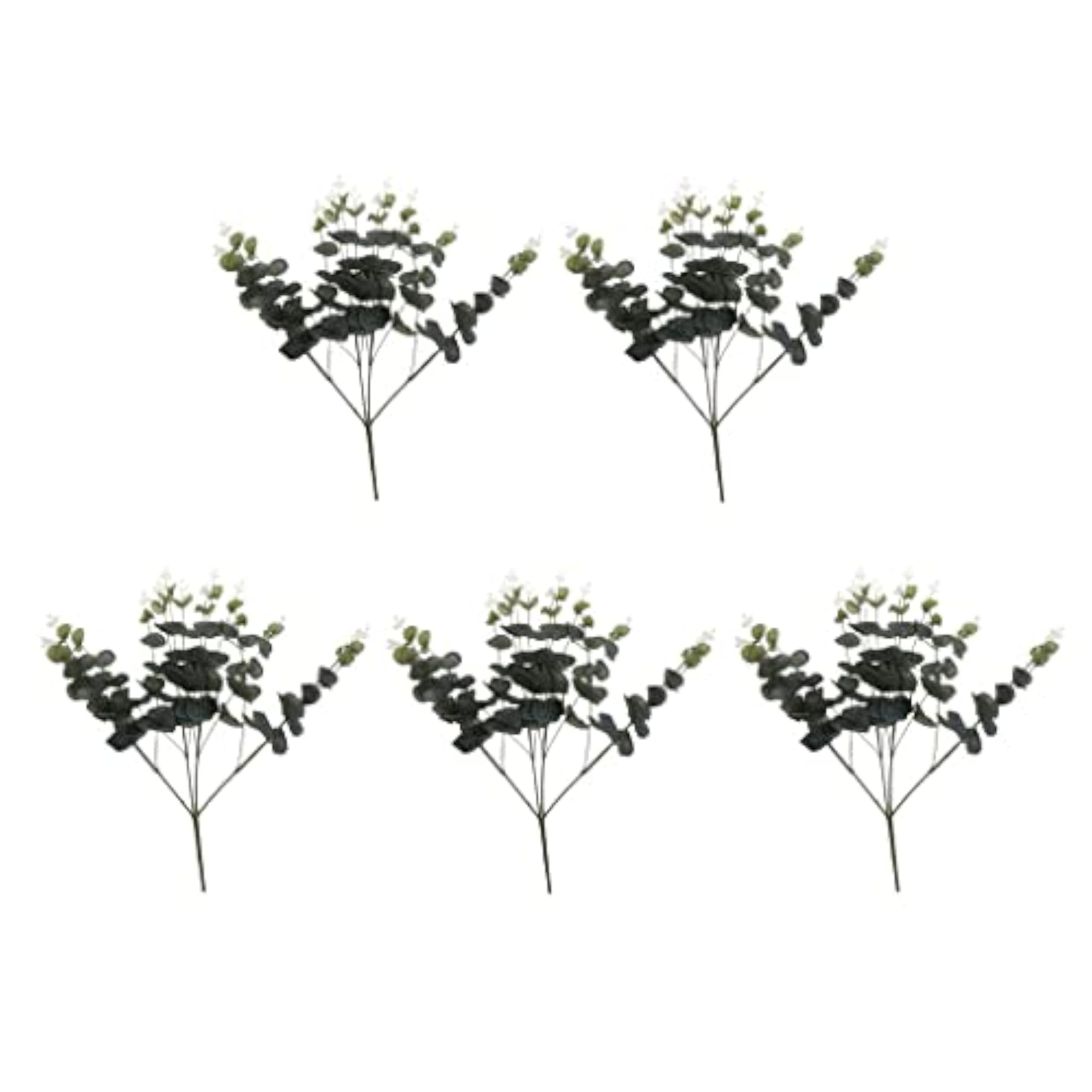 5pcs Eucalyptus Leaves Simulation Flower Bouquet Decor