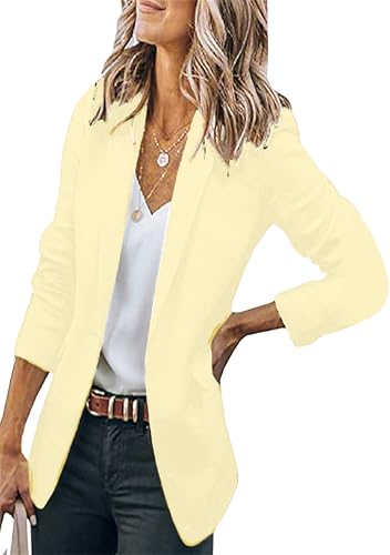 EFOFEI Donna Blazer Casual da Lavoro Tuta Colore Solido Colletto