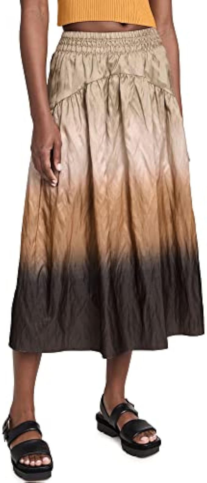 Vince Women's Dip Dye Smocked Skirt