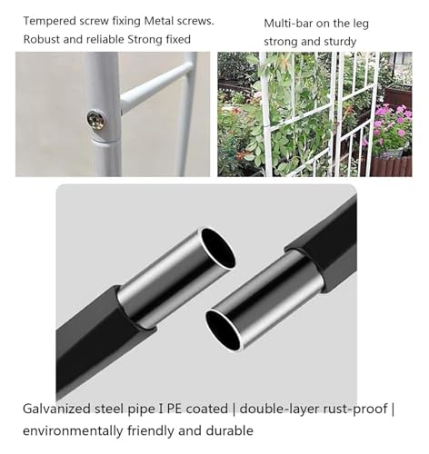 Support en métal pour roses haut et résistant de 1,2 x 2,7 m - 3