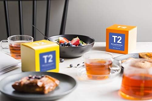 T2 Tea - Morning Sunshine Black Tea, Loose Leaf Black Tea in Gift Cube, 100g, 3.5oz