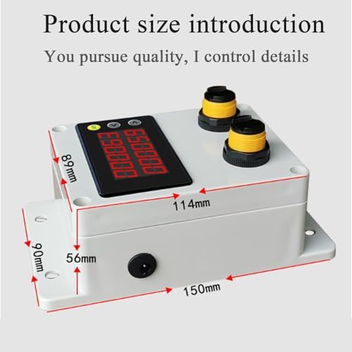 Visitor Traffic Counter with 6m Sensing Range, 6-Digit Display & Bi-Directional Counting, Ideal for Retail Stores & Museums(